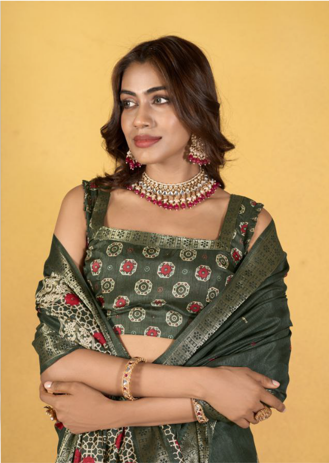 Forest Royale Woven Saree