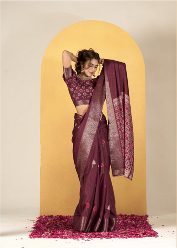 Ornate Maroon Saree