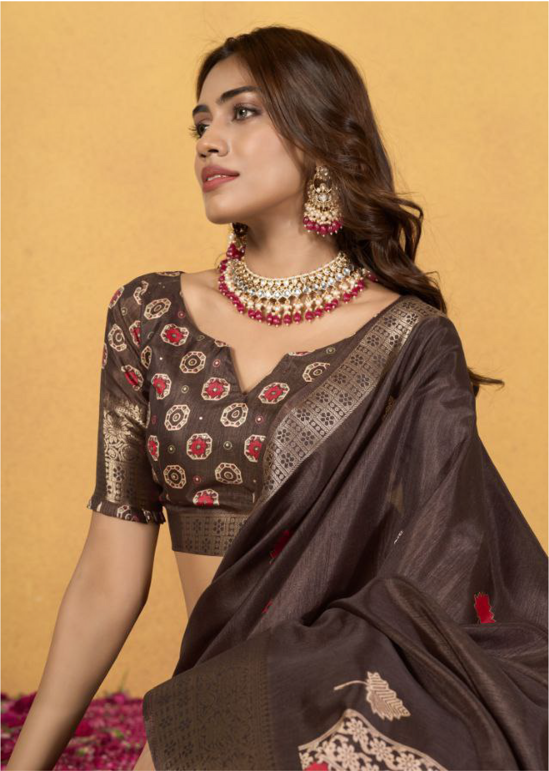 Dusky Woven Saree