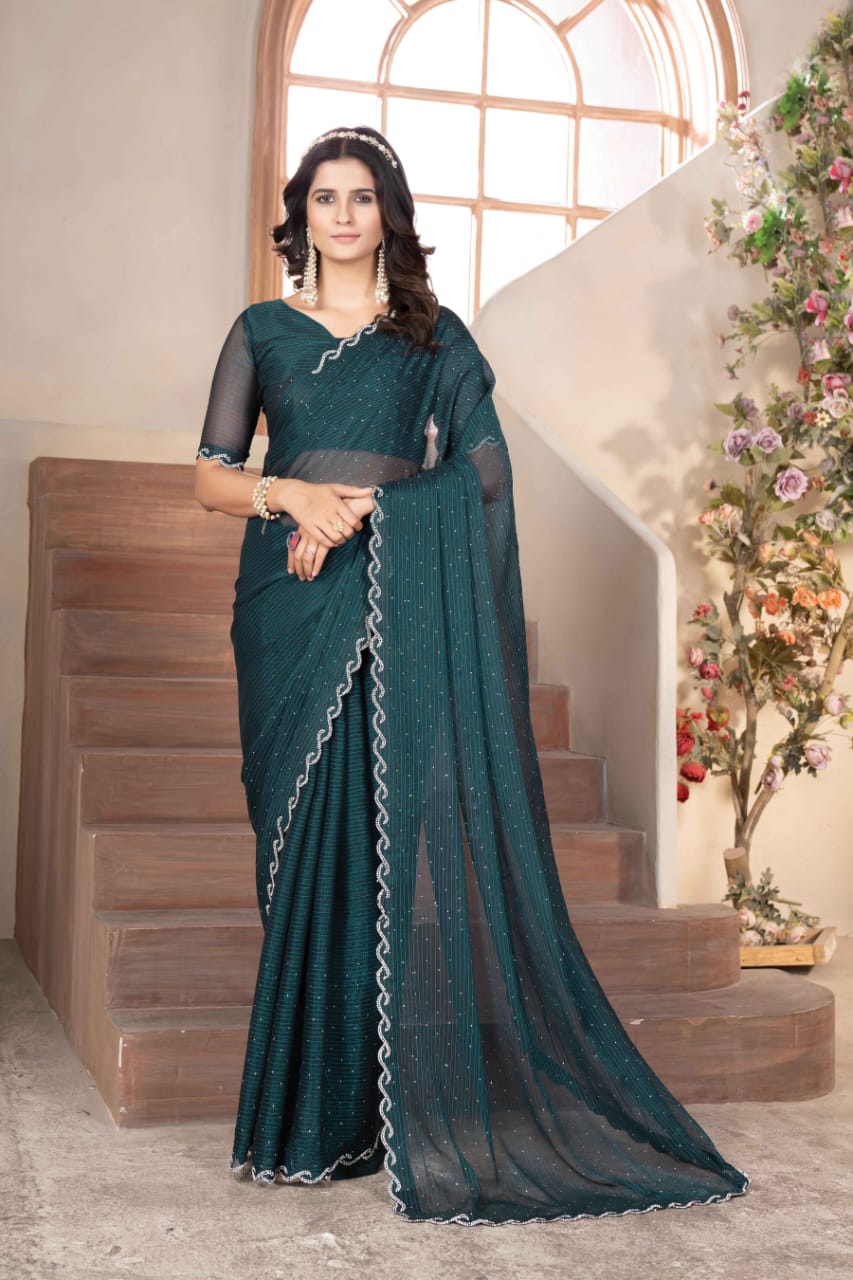 Emerald Green Saree