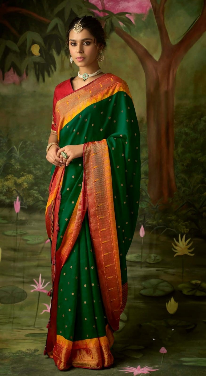 Kimorasilk green paithani saree