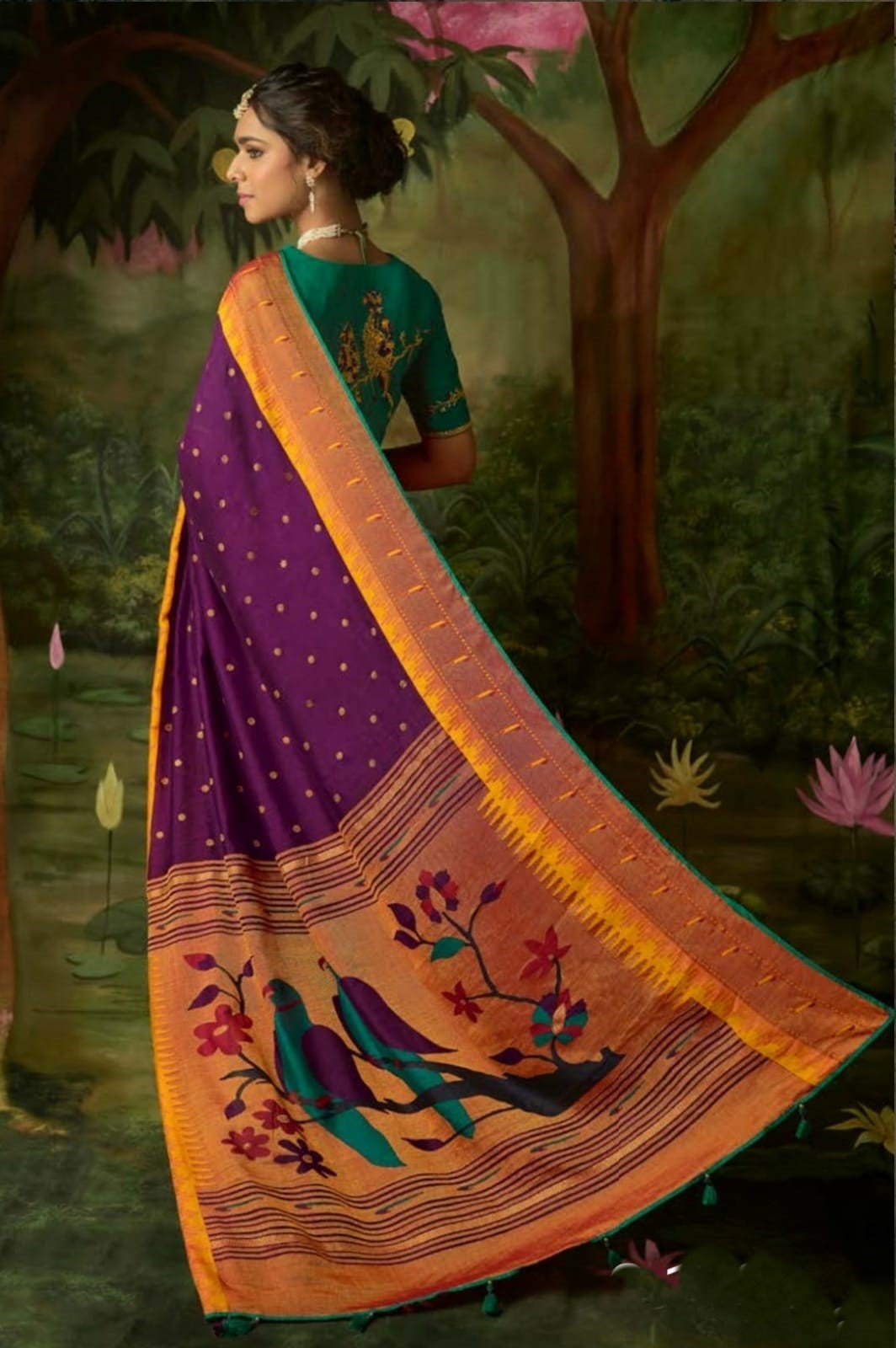 Kimorasilk purple paithani saree